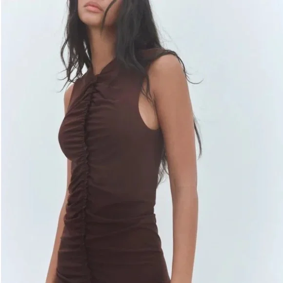 Zara Central Ruffled Midi Dress - Picture 4 of 4